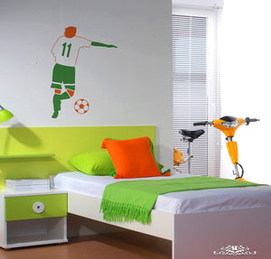 Stencil, Plantilla decorativa para pintar futbolista