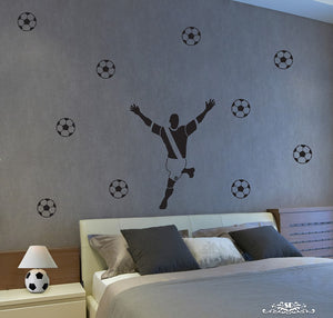 Stencil, Plantilla decorativa para pintar futbolista