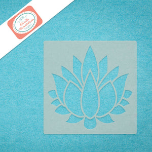 Stencil, Plantilla decorativa para pintar flor de loto