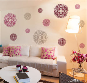 Stencil, Plantilla decorativa para pintar motivos florales