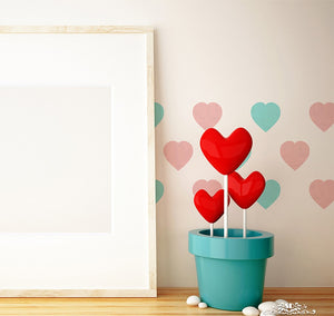 Stencil, Plantilla decorativa para pintar corazones