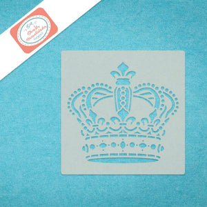 Stencil, Plantilla decorativa para pintar corona rey en manualidades