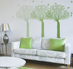 Stencil, Plantilla decorativa para pintar árboles