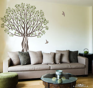 Stencil, Plantilla decorativa para pintar árbol álamo chino
