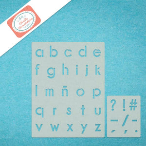 Stencil, Plantilla decorativa de abecedario para pintar texto