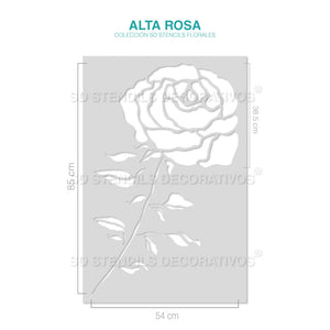 Stencil, Plantilla decorativa para pintar rosas