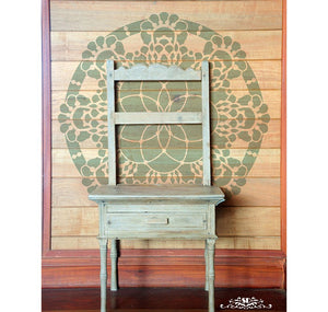 Stencil, Plantilla decorativa para pintar mandala, medallon, roseton
