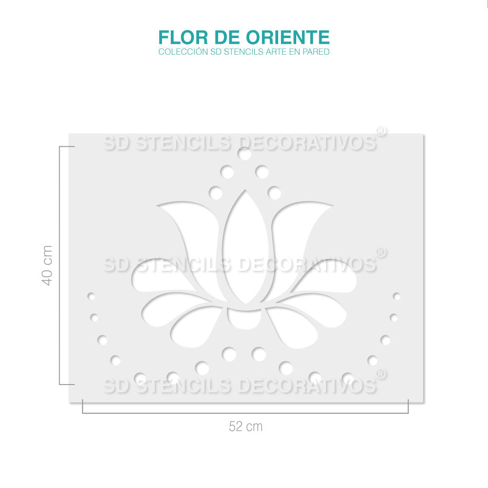 FLOR DE ORIENTE -Stencil, plantilla decorativa para pintar – SD