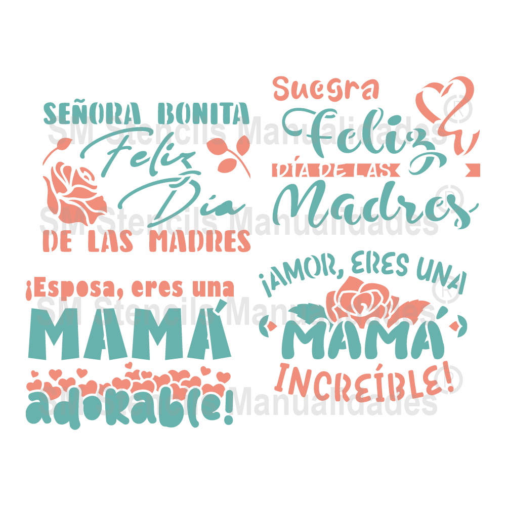Plantillas Decorativas De Letras Para Mamá, Plantillas De .