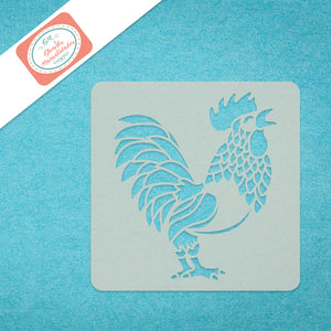 Stencil, Plantilla decorativa para pintar gallo