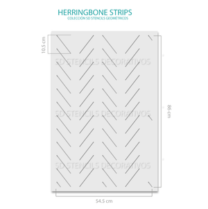 HERRINGBONE STRIPES STENCIL