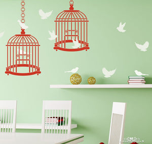 Stencil, Plantilla decorativa para pintar jaula de pájaros