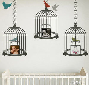 Stencil, Plantilla decorativa para pintar jaula de pájaros