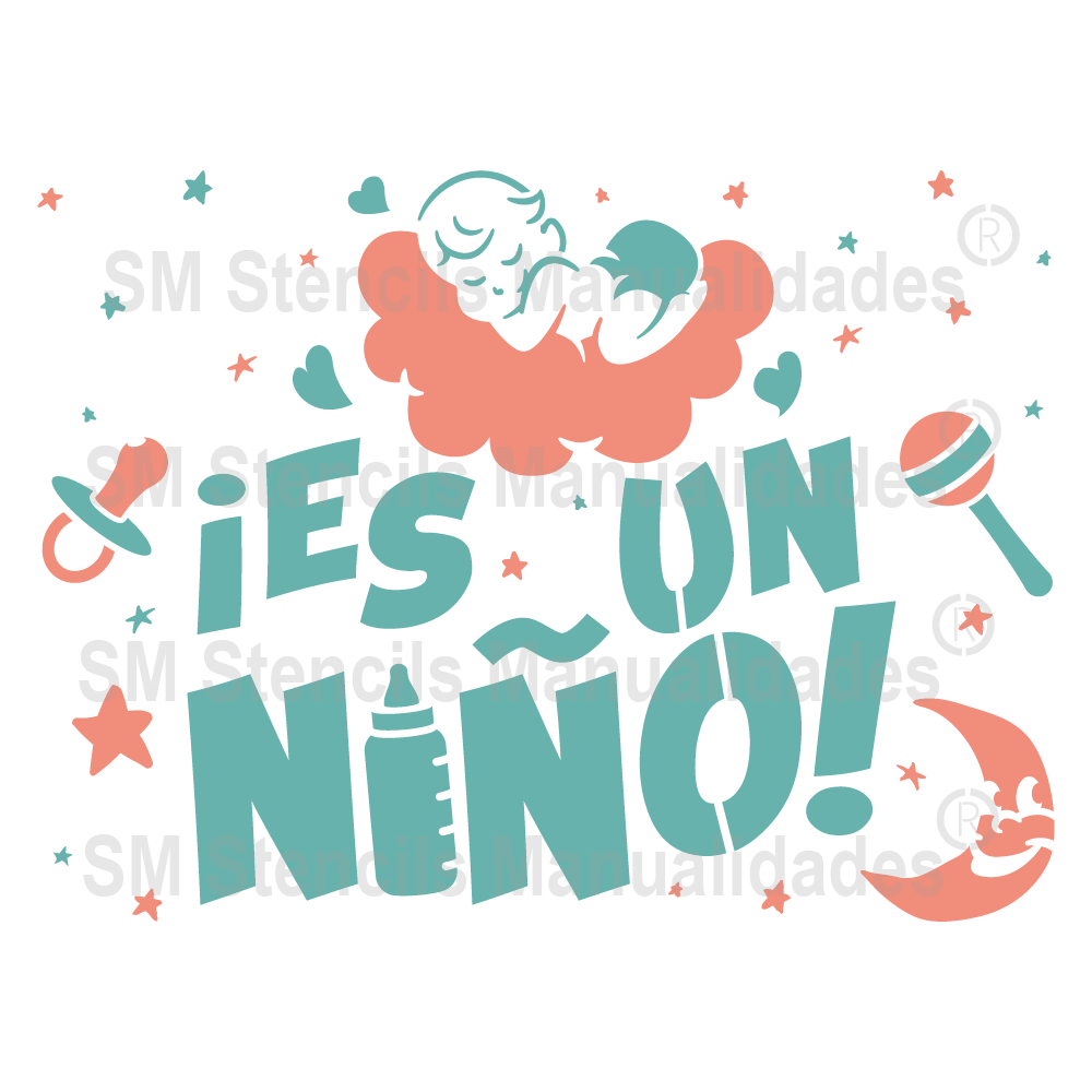 SM Stencils Baby Shower SD Stencils Decorativos