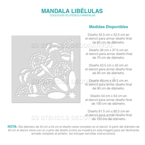 LIBÉLULAS MANDALA STENCIL