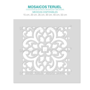 Stencil, Plantilla decorativa para pintar mosaicos o baldosas