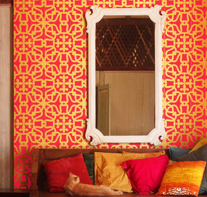 Stencil, Plantilla decorativa para pintar estilo Marroquí