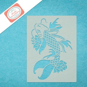 Stencil, Plantilla decorativa para pintar pez koi