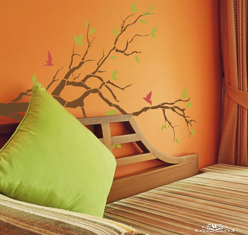 Stensil Rama Rama RAMA PAJARILLOS -Stencil, plantilla decorativa – SD Stencils Decorativos