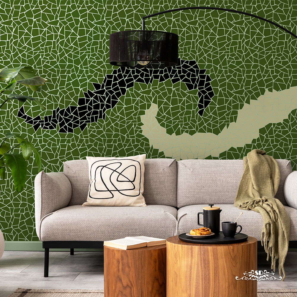 Plantilla Decorativa stencil para el diseño de interiores y pintar paredes  como papel tapiz y vinilos decorativos